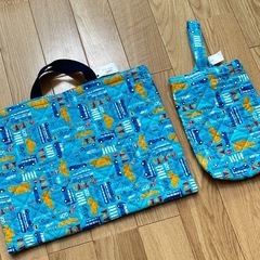 ハンドメイド　お手提げ&靴袋セット