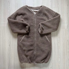 ボアコート ノーカラー JUNOAH mamaraku　親子コーデ セットの画像