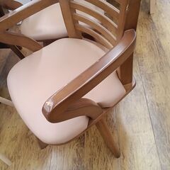 ★ジモティ割あり★  ダイニングチェア ブラウン H×D×W クリーニング済み MT3428の画像