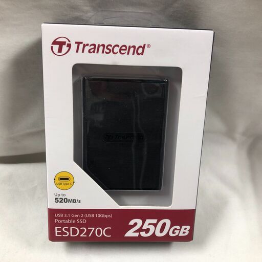 Transcend ESD270C ポータブルSSD 250GB トランセンド 堺市 石津【ジャングルジャングルサカイ石津店】