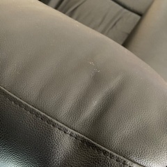 リクライニングソファ　黒　合皮？の画像