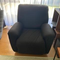 リクライニングソファ　白　オフホワイトの画像