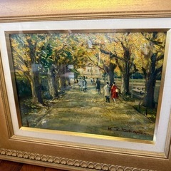 37.「外苑」髙橋一善 油絵