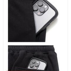 裏ボア 裏起毛 ジョガーパンツ　Mサイズ　黒の画像