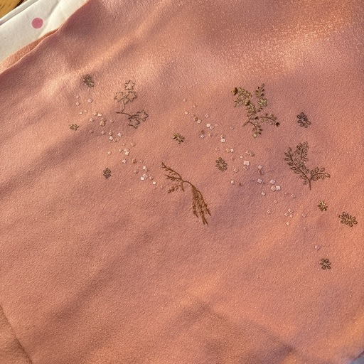 ますいわ屋謹製　総刺繍　訪問着　ピンク　一つ紋