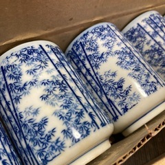 竹柄の湯呑み　5客×2種　計10客セット　レトロの画像