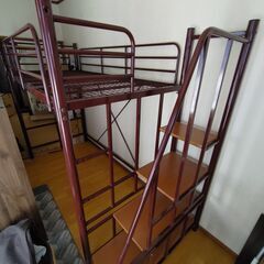 【八王子・1/25or26直接引取限定】階段付きパイプロフトベッ...