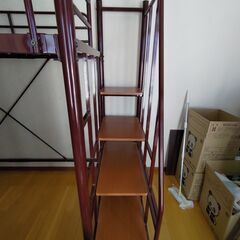 【八王子・1/25or26直接引取限定】階段付きパイプロフトベッド HT70-102の画像