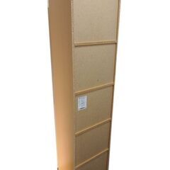 新札幌◆YAMAZEN/山善 5ドア収納棚 収納庫 CMTB-5DR◆ライトブラウン系 440×290×1760 No.3070の画像