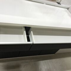 キッチンカウンター 茶/白 W(幅)120.0×D(奥行き)50.5×H(高さ)86.0cm ※クリーニング済みの画像