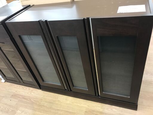 ★ジモティ割あり★  キャビネット ブラウン H89×W105×D40 クリーニング済み KJ7635