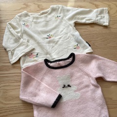 ベビー 裏起毛 トップス 80サイズ トレーナー 冬服　女の子の画像