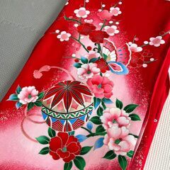 【取引中】お宮参り　産着　初着　女の子　赤の画像