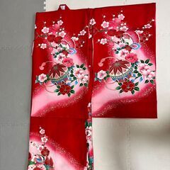 【取引中】お宮参り　産着　初着　女の子　赤の画像