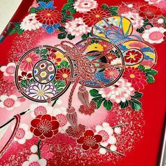 【取引中】お宮参り　産着　初着　女の子　赤の画像