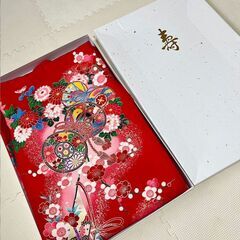 【取引中】お宮参り　産着　初着　女の子　赤の画像