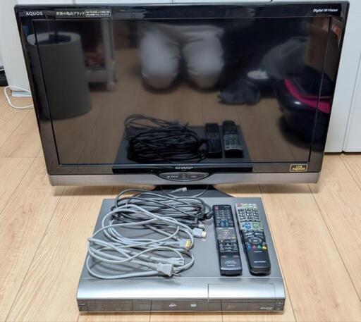 SHARP AQUOS テレビ \u0026 デジタルハイビジョンレコーダー セット