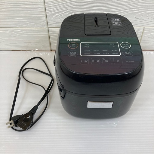 TOSHIBA 炊飯器 ブラック RCｰ5MFM  3合炊き 早炊き エコ炊飯 簡単お手入れ 一人暮らし