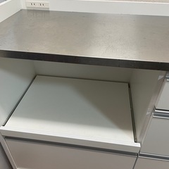 ※決定※ステンレス台　幅120　キッチンボード　レンジ台　ホワイトの画像