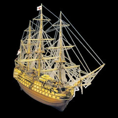 【完全ジャンク品・引取限定】HMSビクトリー 木製帆船模型 1/98スケール｜Mantua製｜部品欠品・破損あり｜修復・再生用にの画像