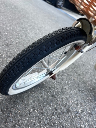 14インチ asahi　子供用自転車 白/クリーム色