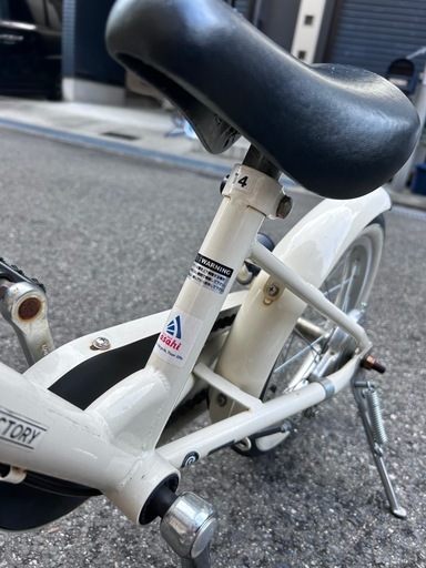 14インチ asahi　子供用自転車 白/クリーム色