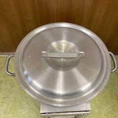 アルミ寸胴鍋　窓付き　中古の画像