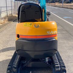 【J-0052】クボタ　U-10　ミニ油圧ショベル ユンボ バックホー　1tクラス　PTO配管　ボーダレス可変脚　全塗装済の画像