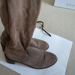 バックスキン　ルーズブーツ　ひざ丈の画像