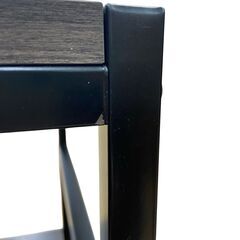 【レガストック川崎本店】木製天板 3段スチールラック オープンラック 木目調 ダークブラウンの画像