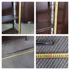 ★[八3324]  突っ張り式   収納ラック  6段  外形寸法   幅930㎜  奥行き約245㎜  高さ約2030〜2900㎜の画像