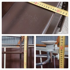 ★[八3324]  突っ張り式   収納ラック  6段  外形寸法   幅930㎜  奥行き約245㎜  高さ約2030〜2900㎜の画像