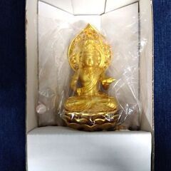 未使用品 文殊菩薩 仏像 金色 牧田秀雲 高さ147mm 文殊師利菩薩 知恵の神様 智慧 学業成就 札幌市 中央区 南12条の画像