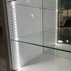 JAJAN コレクションラック 飾り棚 上置き付 LED付 中古の画像