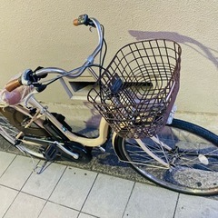 ※決まりました！※ヤマハ、中古の電動自転車。普通のタイヤより少し太めの安定した乗り心地です！防犯登録も込みの料金なので、譲渡証明や登録をしてくれるお店を探す手間は無しです！早い者勝ちですよ！の画像