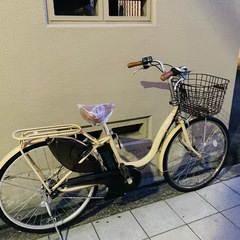 ※決まりました！※ヤマハ、中古の電動自転車。普通のタイヤより少し太めの安定した乗り心地です！防犯登録も込みの料金なので、譲渡証明や登録をしてくれるお店を探す手間は無しです！早い者勝ちですよ！の画像