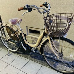 ※決まりました！※ヤマハ、中古の電動自転車。普通のタイヤより少し太めの安定した乗り心地です！防犯登録も込みの料金なので、譲渡証明や登録をしてくれるお店を探す手間は無しです！早い者勝ちですよ！の画像