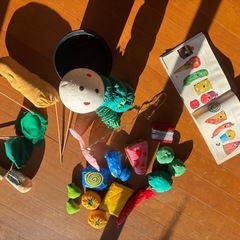 はらぺこあおむし絵本付き　手作り人形劇