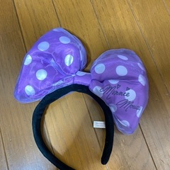 ミニー　カチューシャ　パープルリボン