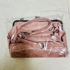 ⭐︎未使用⭐︎レザー風バッグ　スモークピンクの画像