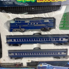 M110706K 思い出の夜行列車 ブルートレイン風列車 三両編成  電車 鉄道 列車 鉄道模型 鉄道おもちゃ 鉄道玩具 汽車 現状品 中古品の画像