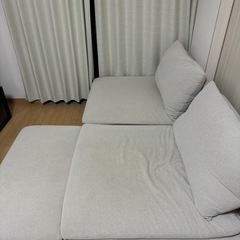 L字ソファー　カバー取り外し可、2個くっつけてます