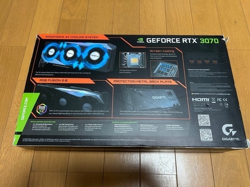 GIGABYTE RTX3070  箱あり