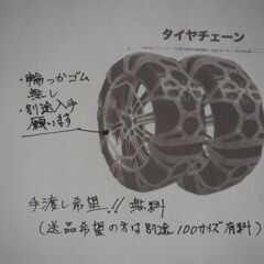 非鉄タイヤチェーン  材質：TPU製（軽くて丈夫）新品未使用です（止ゴムバンドなし 別途購入願います）　の画像