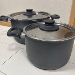 両手鍋セット ガス火専用　パスタ鍋　大小の画像