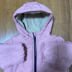 美品✨アカチャンホンポ フード付き ダウン ジャケット 90㎝ ピンクの画像