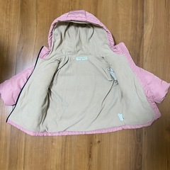美品✨アカチャンホンポ フード付き ダウン ジャケット 90㎝ ピンクの画像
