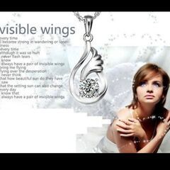 ≒j→→→m40-4/刻印有/天使の翼ブリリアントペンダントネックレス01の画像