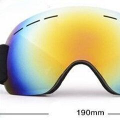 【新品】スキーゴーグル スノーボードゴーグル 冬用 広視野 球面 3層スポンジ 防曇防紫外線 大人用 収納袋付き（色：ダークシルバー）の画像