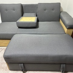 3人掛けソファ ライトグレー 収納付き 3人掛けカウチソファ 収納付き [幅235] | 【公式】LOWYA(ロウヤ) 家具